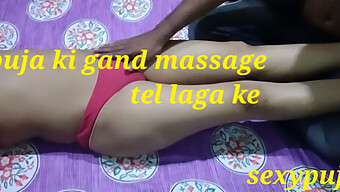 Desi Bhabhi'S Sensual Oil Massage Leads To Passionate Sex With Young Lover In Hindi Video