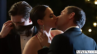 Tori Black, The Seductive Vixen, Handles Two Cocks In A Post-Award Show Orgy