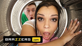 Sofia Lee Receives Assistance From Her Roommate'S Boyfriend In A Brazzers Video To Relieve Her Stuck Position And Engages In Anal Sex