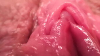 Close-Up Of Teen'S Vagina Using Sex Toy