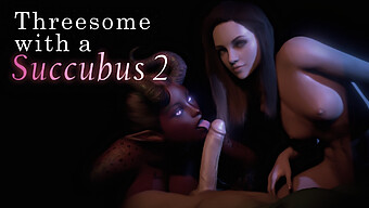 3d Animation Of A Teen Succubus Enjoying A Threesome With A Couple