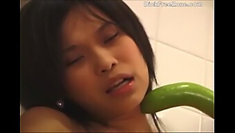 Emma'S Solo Masturbation With A Cucumber