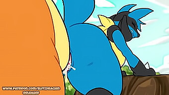 Charizard Penetrates Lucario'S Thick Curves And Leaves Behind A Warm Load