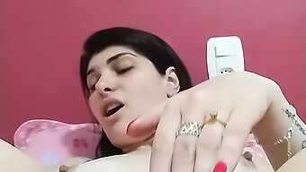 Brunette Woman Uses Sex Toy To Reach Orgasm