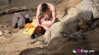 Spanish Amateur Gives A Sloppy Blowjob On The Beach