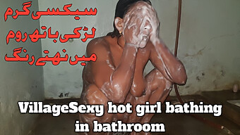 Hidden Camera Captures Pakistani Mom'S Sensual Bath Time