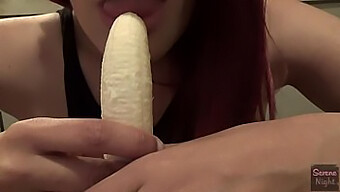 Attempting Oral Skills With A Banana Leads To Mishap For Latina