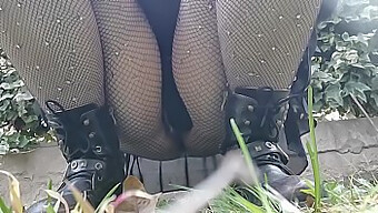 Wife'S Fetish For Outdoor Pissing Leads To A Revealing Display In Public Garden