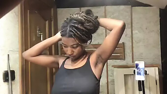 African American Babe With Tight Pussy And Big Tits In Homemade Shower Video