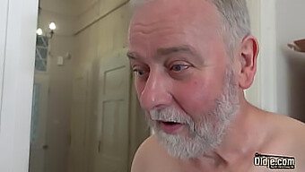 Nympho Teen Craves For White-Haired Old Man'S Cock