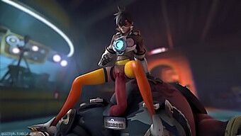 Animated Erotica Featuring Tracer And Roadhog From Overwatch