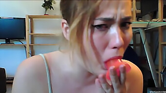 Extreme Deep Throat Dildo Masturbation With Gagging