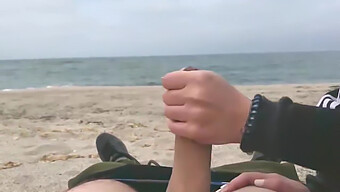 Young Man'S Vagina Receives A Public Beach Cumshot